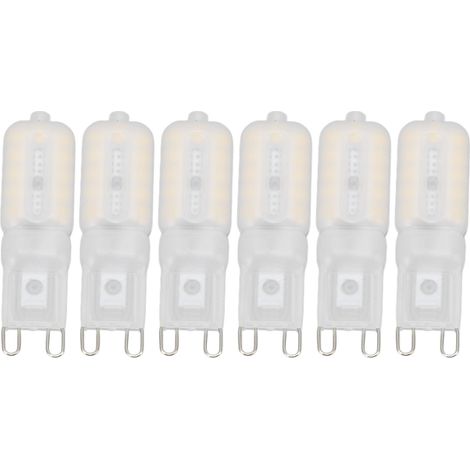 Ampoules G9 à intensité variable, protection des yeux, économie d'énergie, 5 W, 22 LED, pour plafonnier ou lampe de bureau (lot de 6), lumière naturelle, 220 V (1/5)
