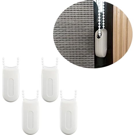 Lot de 4 poids blancs pour stores verticaux poignées de cordon pour rideaux décoration de fenêtre et accessoires de fixation (1/5)