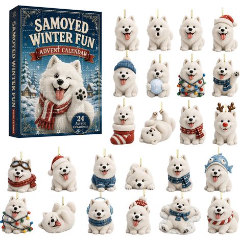 Samojeden-Weihnachtsabenteuerkalender (Überraschungsbox) - Weihnachtsbaumschmuck - Samojeden-Weihnachtsabenteuerkalender (Überraschungstüte) (1/5)