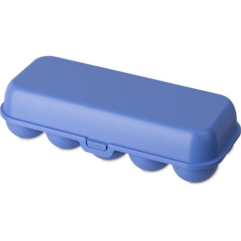 Boîte à œufs pour 6 et 10 œufs, boîte de rangement avec fermeture à clip, récipient à œufs pour réfrigérateur, boîte à œufs en plastique, boîte de rangement, bleu fort, 10 œufs (1/5)