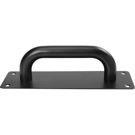 carrée noire en acier inoxydable pour portes en bois petite (1/5)