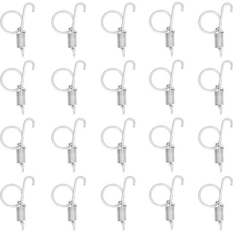 20 pcs Cage Porte Fixation Doigt Ressort, Métal Snap Loquet Crochet Multifonctionnel Cage Porte Mousqueton pour Cage Porte