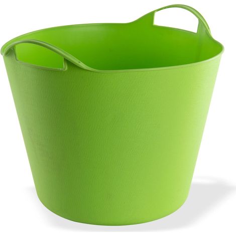 Multikorb Eimer flexibel Futtertrog Transporttrog Plastikkorb 25 Liter grün