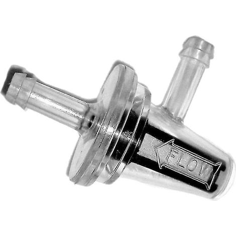 Filtre à carburant universel coudé en ligne pour moto (1 pièce), raccords pour tuyaux de 6 mm (1/4 pouce) compatibles Kawasaki et Yamaha. (1/4)