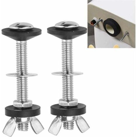 Kits De Boulon De Réservoir De Toilette Fixation Réservoir Wc Boulons De Réservoir De Chasse D'Eau Boulons De Réservoir À Cuvette Kit De Fixation Pour Réservoir De Toilettes 2 Pcs (1/5)