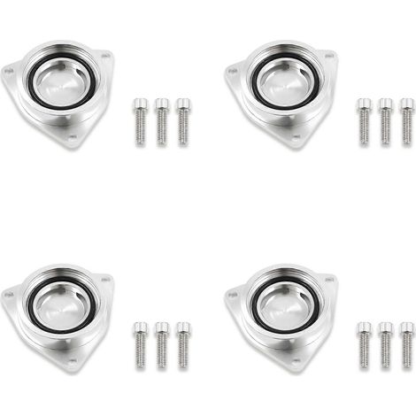 Quatre adaptateurs de brides automobiles pour brides de soupape de décharge de pression, compatibles avec les brides de connexion d'adaptateur de soupape de décharge de pression Civic 1.5T, argent. (1/4)