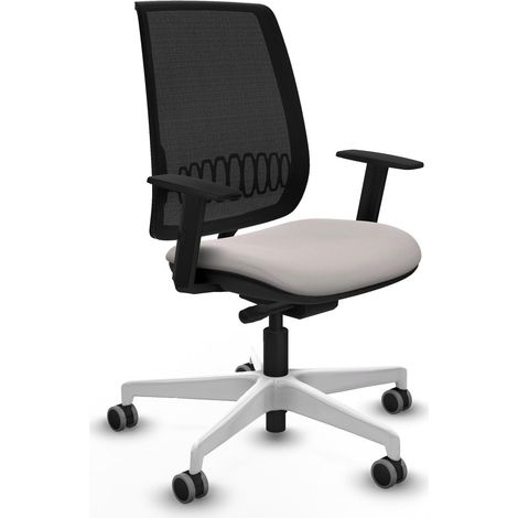 Chaise de bureau piqueras y crespo Alares blanc simili cuir (1/2)