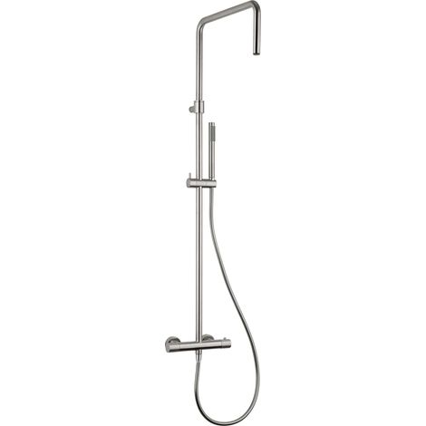 Colonna doccia in acciaio inox AISI 316 miscelatore termostatico e getto diffusore Mamoli Tuttodunpezzo 37170000002A Acciaio Inox (1/5)