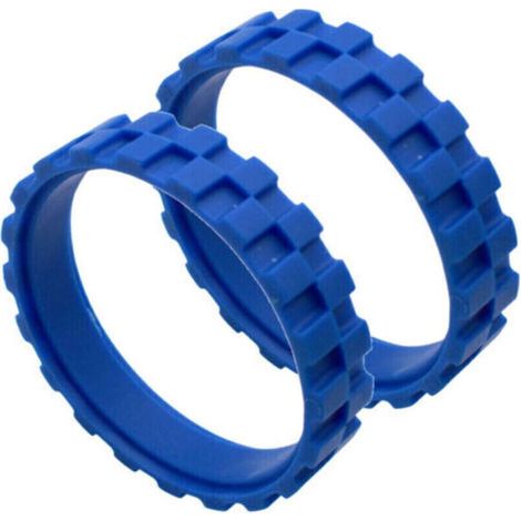 Roue en Caoutchouc Compatible avec Roue Centrale avec Pneus en Caoutchouc Antidérapant(bleu) (1/4)