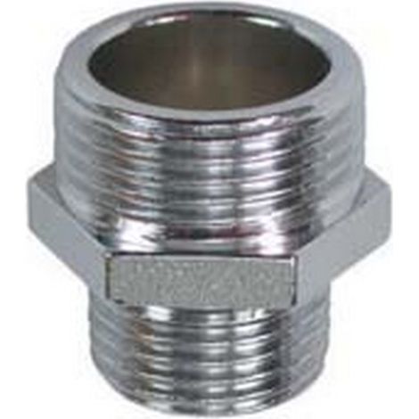 10PZ NIPLES RIDOTTO OTTONE CROMATO - MM  1/2"x 3/4"