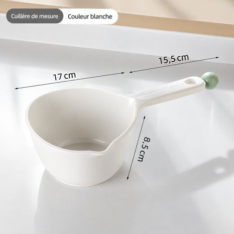 Louche à eau en plastique épais blanc pour cuisine et bain blanc 500 g – Livraison gratuite