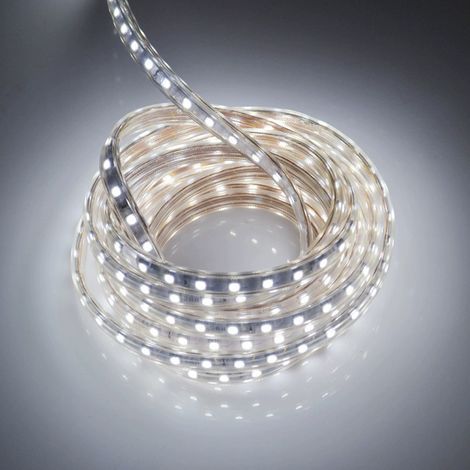 TAISHENGDA-Ruban Led 7 Metres Avec Prise Européenne Ip65 Étanche Bande Led, 220v Bandeau Led, Blanc Froid (1/5)