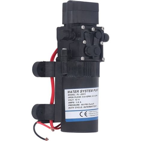 Pompe à eau 12 V CC 0,8 GPM 55 PSI auto-amorçante pour camping-car, bateau et jardinage (1/5)