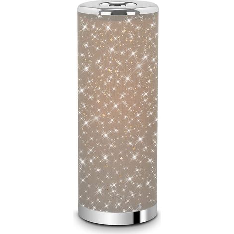 Lampada da tavolo a LED cielo stellato cm 35x12 5W colore cromo/tortora (1/4)