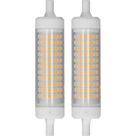 Ampoule LED R7S 118mm, 2 pièces, variable 15W, 154 LED, projecteur à Double extrémité pour éclairage publicitaire nocturne à domicile, lumière chaude 220V (1/4)