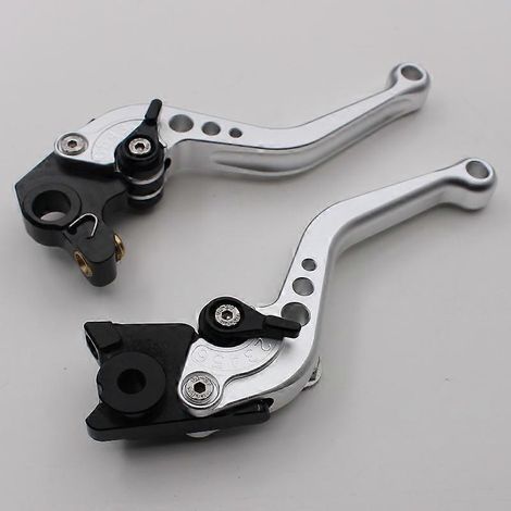 Accessoires de conversion pour moto KTM 690 SMC R : levier de frein, klaxon et embrayage en alliage d'aluminium (manche court argenté). (1/5)