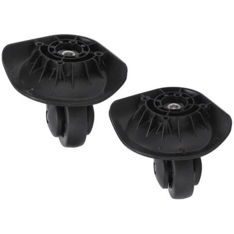 (Noir)Roulettes pivotantes Noir - Silencieuses - 5 cm - 2 roulettes (1/4)