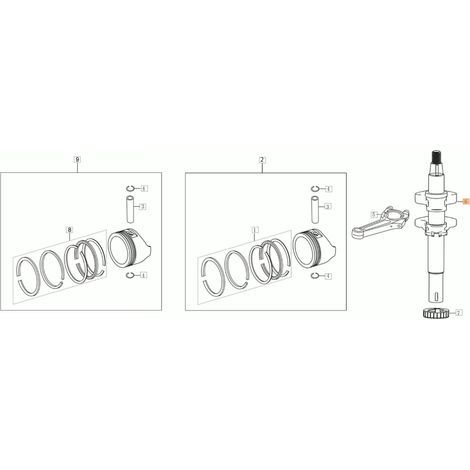 Albero motore tagliaerba rasaerba modelli GH53TK ORIGINALE EMAK L66151577