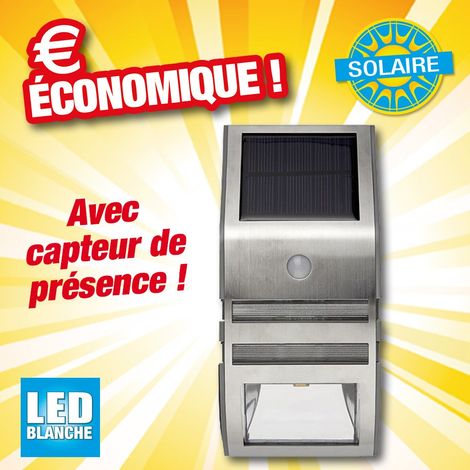 Spot à énergie solaire type application murale avec détecteur de mouvement (1/5)