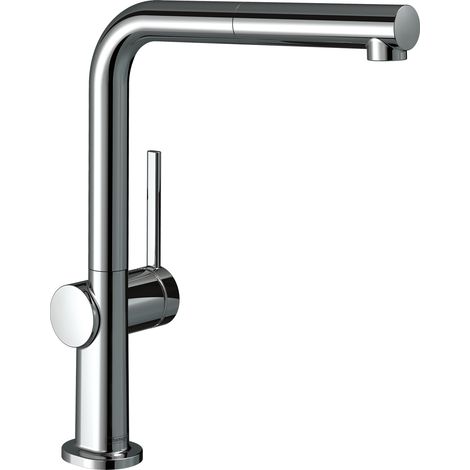Hansgrohe – Mitigeur de cuisine 270 avec douchette extractible – Bec orientable 4 positions – Débit 7 l/mn sous 3 bars – 72808000