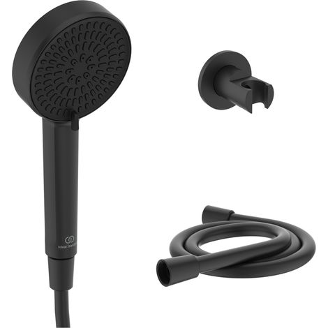 Ideal Standard Set Doccia Alu+ con Doccetta e Flessibile, Nero opaco (1/4)