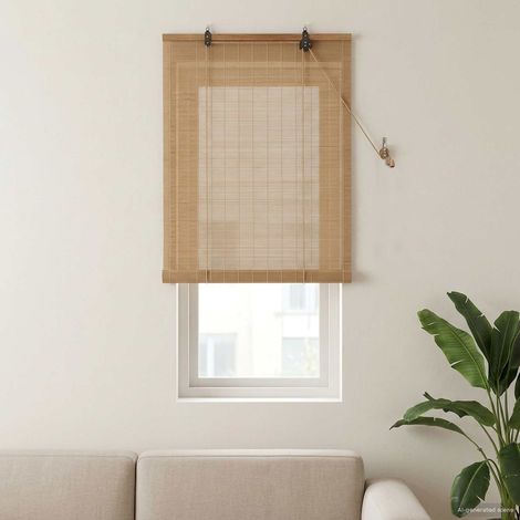 vidaXL Store enrouleur Marron 40 x 160 cm Bambou (1/5)