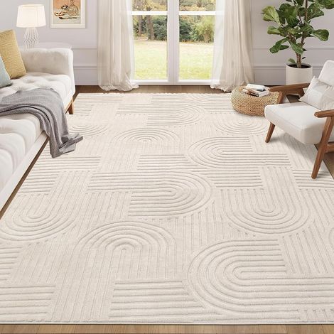Tapis Salon Effet 3D 140 x 200 cm, Extra Epais Tapis Chambre Antidérapant Lavable en Machine, Ne Perd Pas Ses Poils, Grand Moelleux Tapis Salle a Manger pour Interieur, Salon, Chambre à Coucher