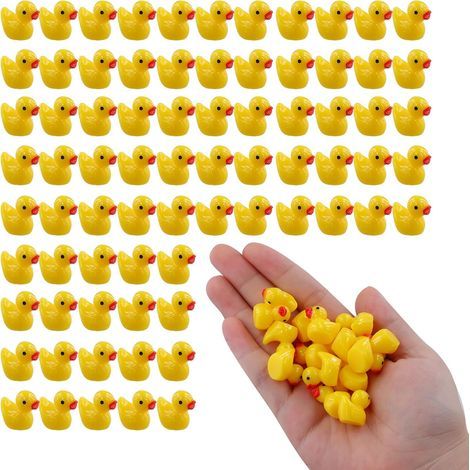 100 Canard, Résine Jaune, Imperméable, Plastique, Aquarium Jardin DIY (1/5)