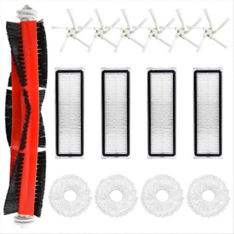 Pièces de rechange pour aspirateur robot Dreame W10/W10 Pro : brosse latérale principale, filtre HEPA et lingette de nettoyage
