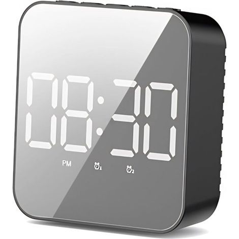 Kleiner digitaler Alarmknopf für Kameras – Großes batteriebetriebenes Display und großes elektrisches LED-Display für den Tischgebrauch – Multifunktionsknopf mit 2 Alarmen – Taste zur Temperaturanzeig