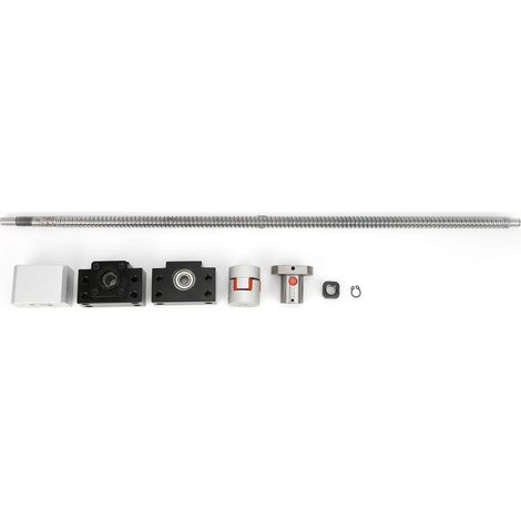 Écrou à billes BK/BF10, kit vis à billes roulée pour mouvement rotatif et linéaire, CNC, précision, axe fileté, pièce mécanique, ensemble complet (1/5)
