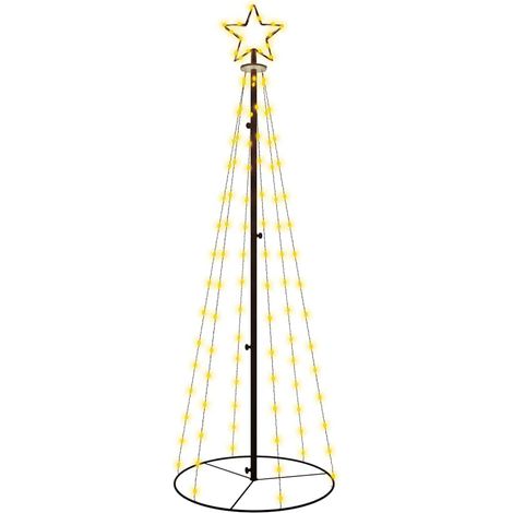 Arbre de Noël  Sapin de Noël cône Blanc chaud 108 LED 70x180 cm (1/5)
