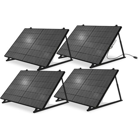 Mecafer – Kit 4 solaire photovoltaïque 1680W – Onduleur MPPT 1600W – Panneaux mono cristallins 420Wc – Installation simple plug and play