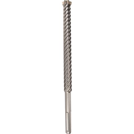 Foret burineur rotatif en carbure cémenté 6 cannelures 28 x 400mm pour brique pierre béton (1/5)