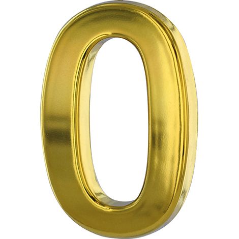 Chiffre 0 doré adhésif, ABS, H.50mm - THIRARD (1/2)