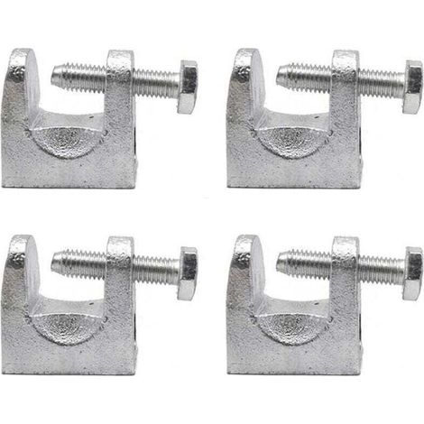 4 Pièces Pince Poutre, Pinces Support Acier Galvanisé, Pince Poutr, Pince Pour Profilé KCK, Ouverture 25mm, Utilisé Dans l'électricité, le Pétrole, la Construction, l'acier et d'autres Industries (1/4)