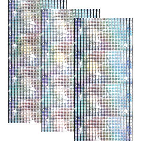 Lot de 3 Chemin de Table Disco, 270 x 100 cm Rideau à Paillettes Argentées (1/5)