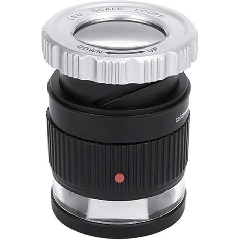 Loupe 30x, loupe de bureau éclairée par LED, loupe optique cylindrique (1/5)