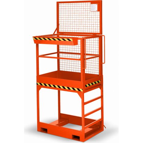 R+R Industrietechnik Arbeitskorb Typ RAK-High 1200x800x2910mm RAL 2004 Reinorange (1/3)