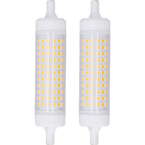 R7s Ampoule Dimmable 118mm Double End Eye Protection 154 LEDs 15W Ampoule pour Stage Lampadaire 110V 2pcs Lumière Chaude. (1/5)