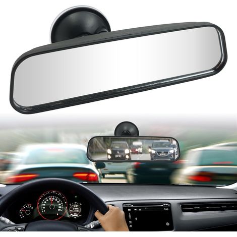 Universel Rétroviseur de Voiture, Rétroviseur Intérieur de Voiture Grand Angle Réglable avec Ventouse, Miroir de Voiture pour Siège Arrière de Bébé pour Voiture, SUV, Camions (200 x 60 mm) (1/5)