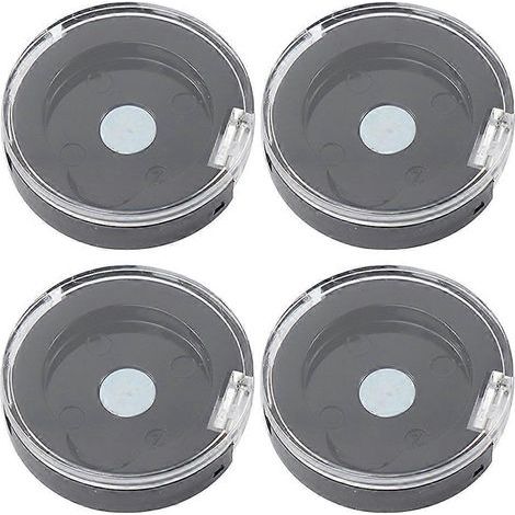 Set mit 4 leeren Lidschattendosen, Reise-Aufbewahrungset für Damen – 4,00 x 4,00 x 1,20 cm – Schwarz (1/4)