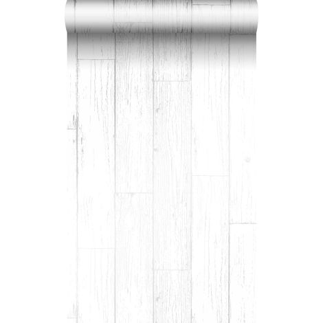 papier peint imitation bois blanc mat et argent  - Origin Wallcoverings (1/5)