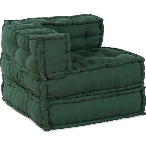 Maison Exclusive - Unità di Divano Modulare 3 pcs Verde Tessuto