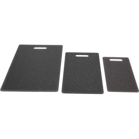 3 pièces planches à découper imitation marbre, double face, noir, accessoire cuisine (1/5)