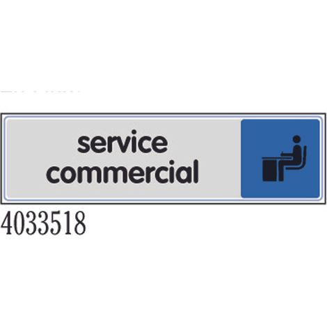 Plaquette de porte ''Service commercial'' plexiglas 170x45mm - NOVAP - 4033518