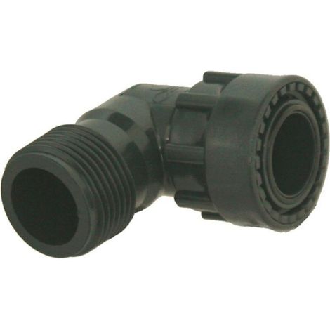 Raccord Coudé PVC 1 Pouces Mâle Femelle 90° Réseau Arrosage ×1 (1/2)