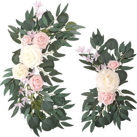 Fleurs d'arc de Mariage, Fausses Roses Combinées Pivoine en Soie pour Les Décorations de Mariage pour la Cérémonie de Réception de Mariage (X) (1/5)