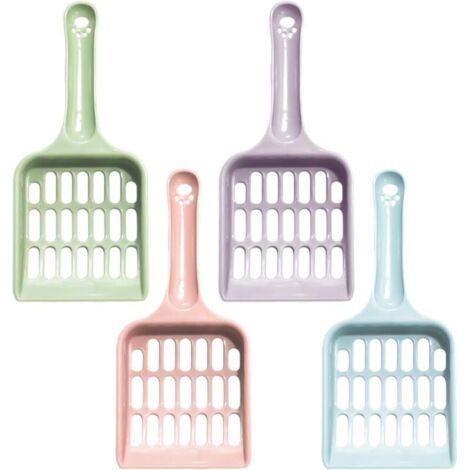 4 Morceaux De Pelle De Litière pour Chats, Pelles De Chats en Plastique, Pelle De Litière De Chat Grille, Fournitures De Nettoyage pour Animaux De Compagnie. (1/4)