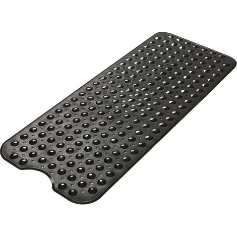 Tapis de douche galet anti-moisissure et anti-dérapant (100 x 40 cm, Noir Clair)-Fei Yu